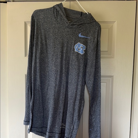 Nike Other - Nike Heather Gray Hoodie with Light Blue Accents North Carolina